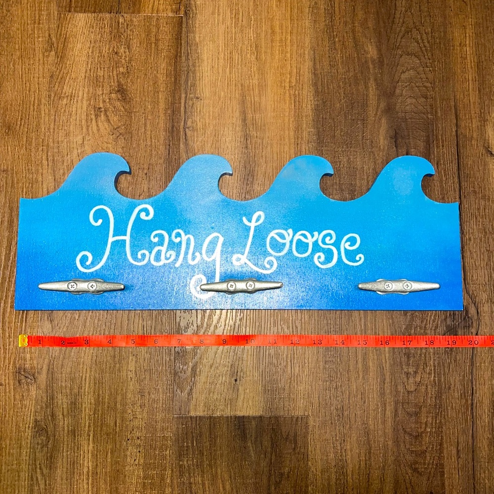 New! Handmade! “Hang Loose” Towel Hanging Decor